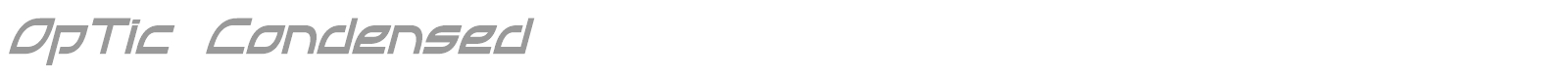 OpTic font preview